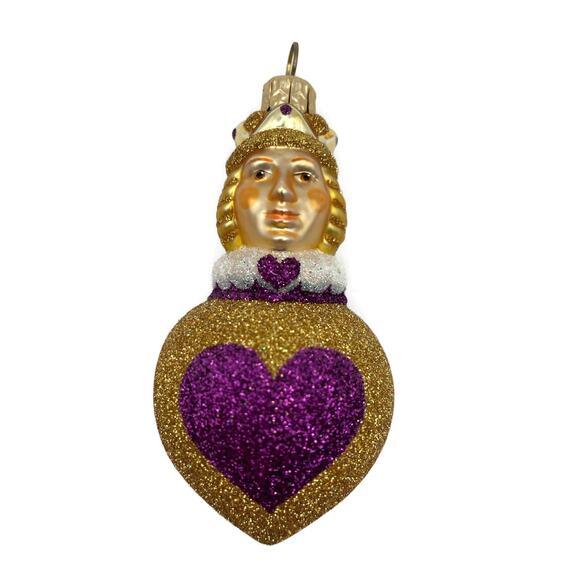 Patricia Breen Miniature Queen of Hearts Fuchsia Valentines Christmas Ornament - Picture 3 of 10